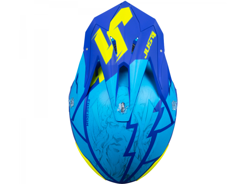 Helmet JUST1 J39 POSEIDON blue fluo yellow matt XS