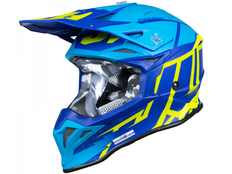 Helmet JUST1 J39 POSEIDON blue fluo yellow matt XL