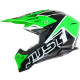 JUST1 J39 THRUSTER helmet black green fluo white gloss XS