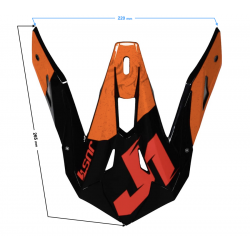 Visor PEAK J39 POSEIDON FLUO ORANGE RED BLACK