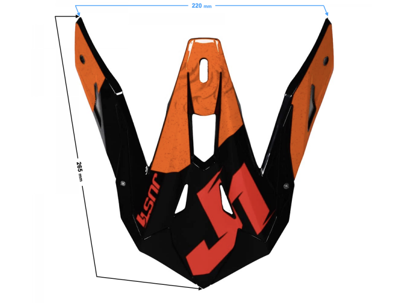 Visor PEAK J39 POSEIDON FLUO ORANGE RED BLACK
