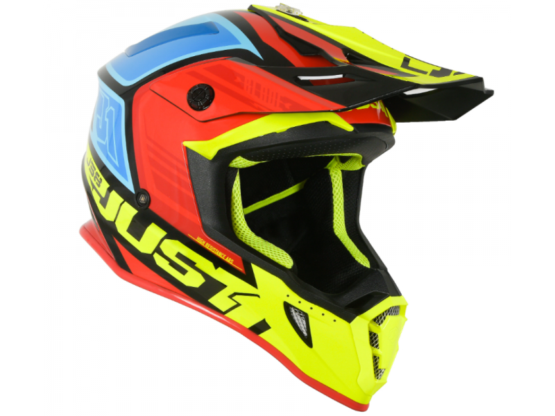 Helmet JUST1 J38 BLADE red-blue-yellow-black L