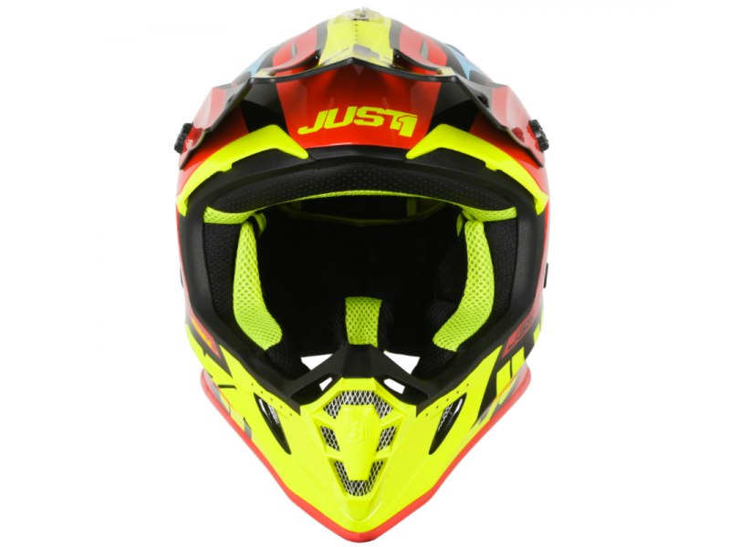 Helmet JUST1 J38 BLADE red-blue-yellow-black L