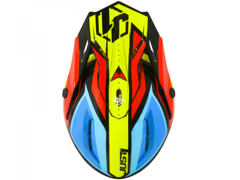 Helmet JUST1 J38 BLADE red-blue-yellow-black L