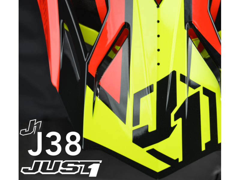 Helmet JUST1 J38 BLADE red-blue-yellow-black L