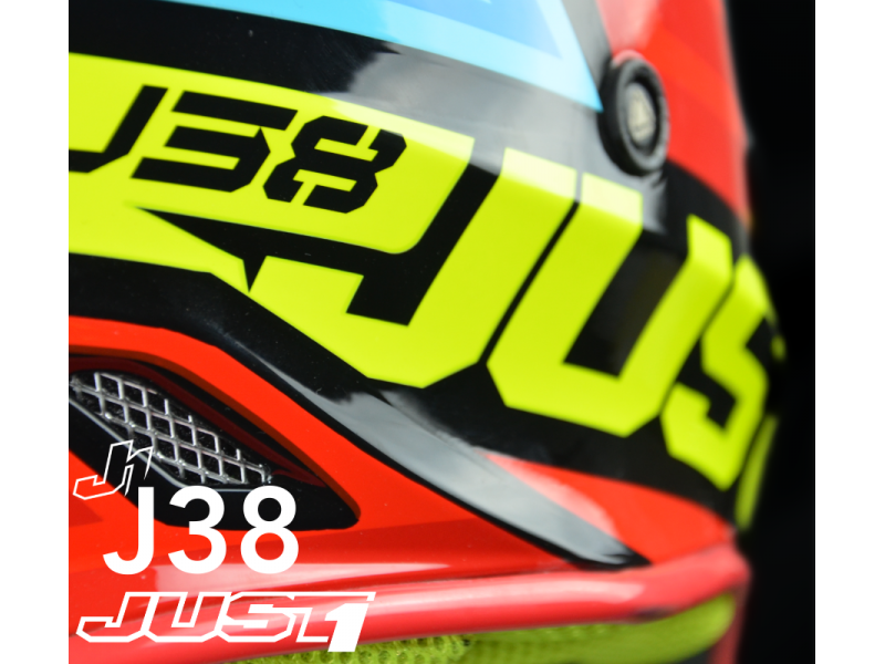 Helmet JUST1 J38 BLADE red-blue-yellow-black L