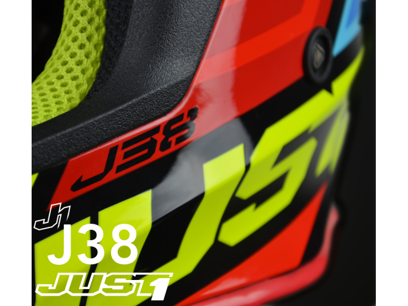 Helmet JUST1 J38 BLADE red-blue-yellow-black L
