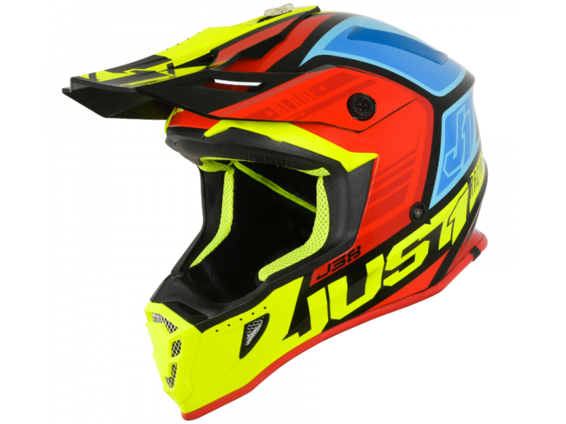 Helmet JUST1 J38 BLADE red-blue-yellow-black L