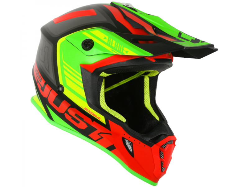 Helmet JUST1 J38 BLADE red-lime-black M Helmet JUST1 J38 BLADE red-lime-black M