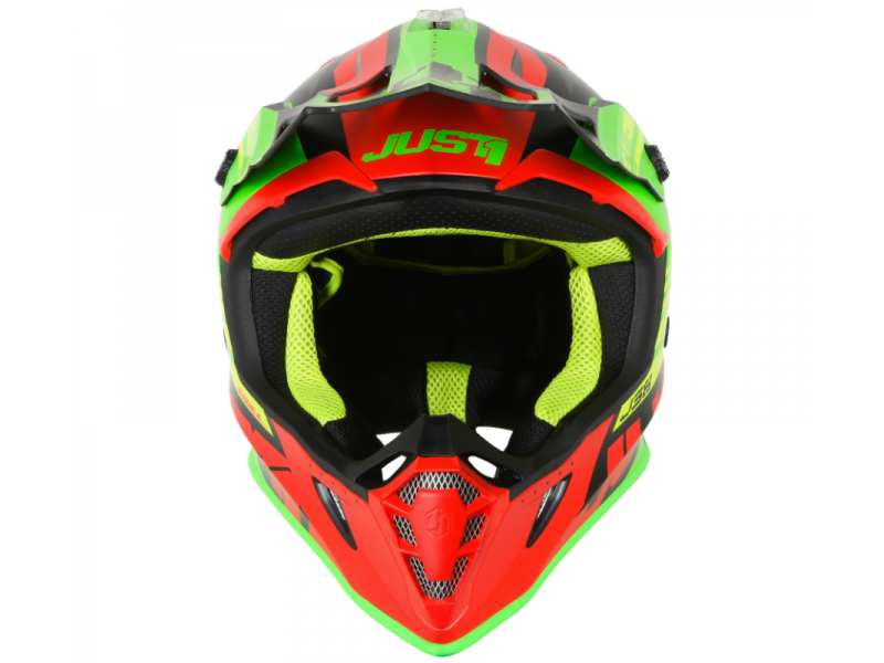 Helmet JUST1 J38 BLADE red-lime-black M Helmet JUST1 J38 BLADE red-lime-black M