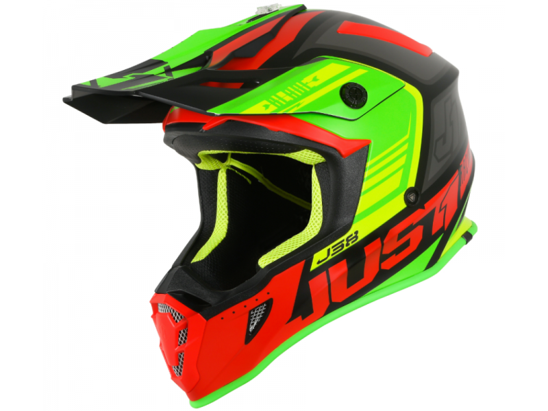 Helmet JUST1 J38 BLADE red-lime-black M Helmet JUST1 J38 BLADE red-lime-black M