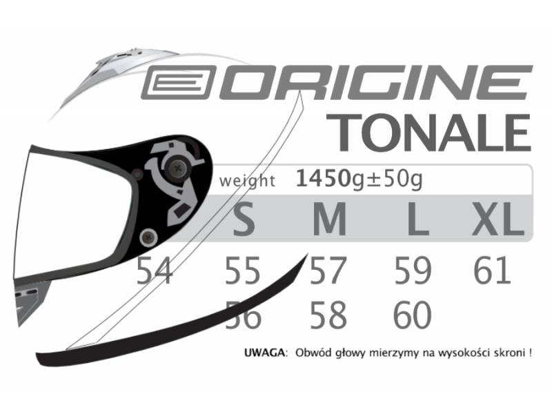 Helmet TONALE SOLID integral black gloss M ORIGINE