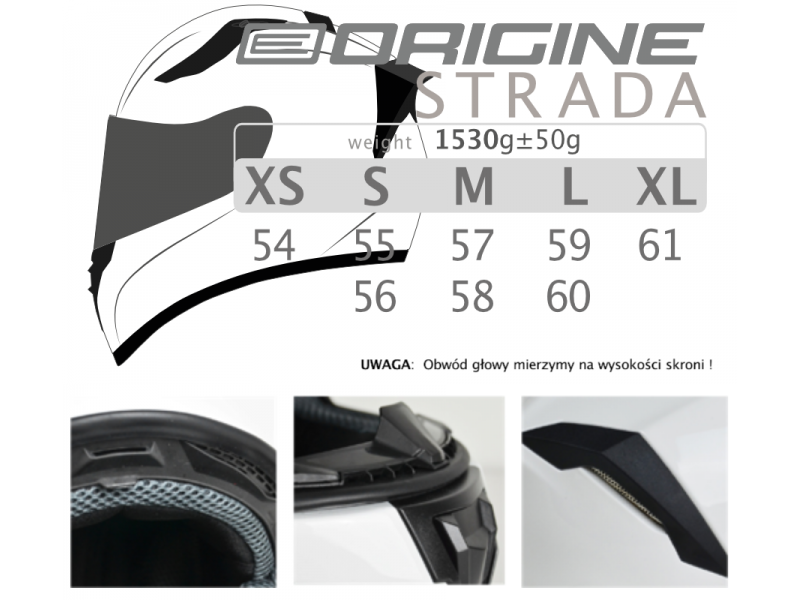 Helmet STRADA SOLID integral black-matte M ORIGINE Helmet STRADA SOLID integral black-matte M ORIGINE