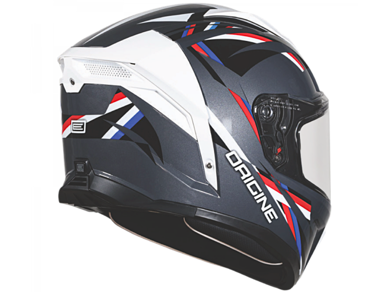 Helmet ORIGINE PISTA MESH + BT gloss white cool grey M