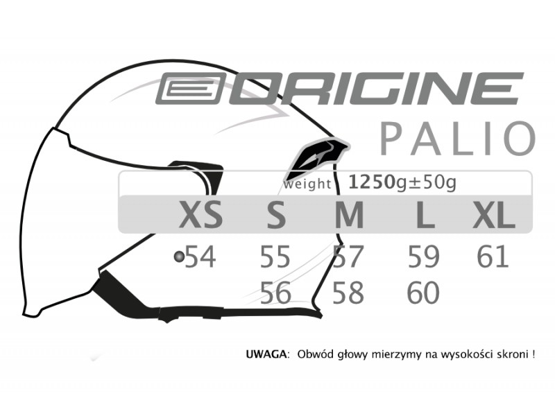 Helmet PALIO 2.0 TECHY white-black XL ORIGINE