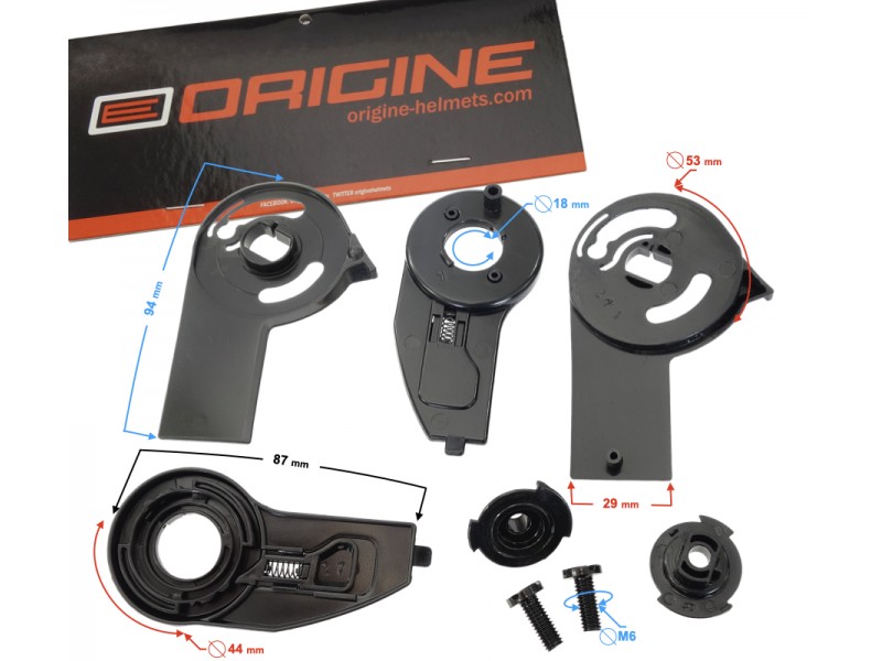 The mechanism of the helmet lens Delta