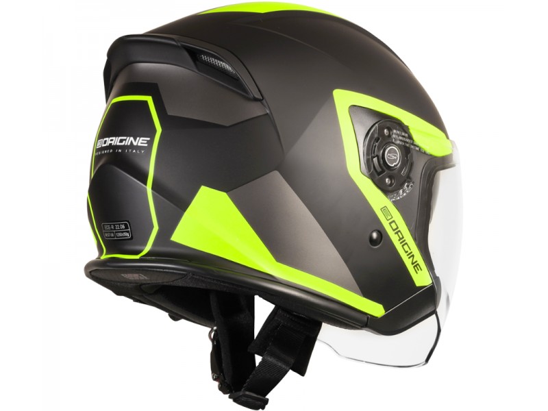 Helmet PALIO TECHY Fluoresent Yellow-Black M ORIGINE