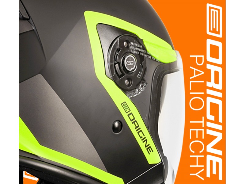 Helmet PALIO TECHY Fluoresent Yellow-Black M ORIGINE