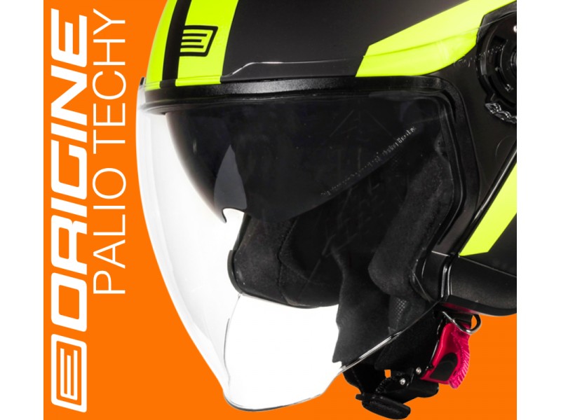 Helmet PALIO TECHY Fluoresent Yellow-Black L ORIGINE