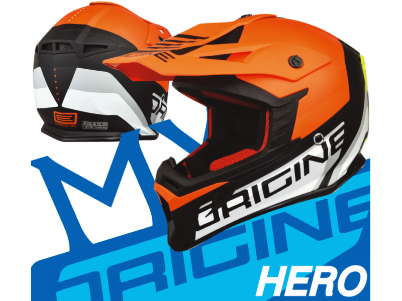 Helmet HERO MX Fluoresent Orange/Black Matte S ORIGINE