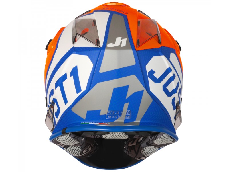 Helmet J-32 KIDS VERTIGO blue fluoresent orange YM ORIGINE Helmet J-32 KIDS VERTIGO blue fluoresent orange YM ORIGINE
