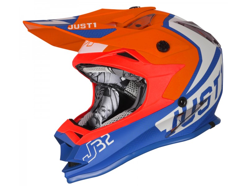 Helmet J-32 KIDS VERTIGO blue fluoresent orange YM ORIGINE Helmet J-32 KIDS VERTIGO blue fluoresent orange YM ORIGINE