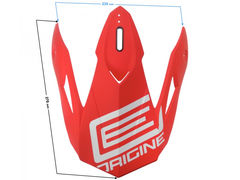 Helmet peak ORIGINE HERO PEAK MX RED WHITE