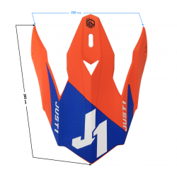 Helmet peak J18 PEAK VERTIGO blue white fluoresent orange matte