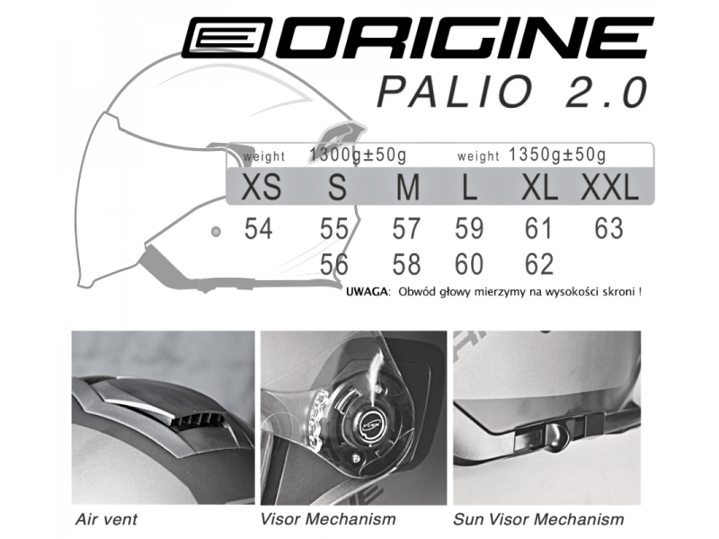 Helmet ORIGINE PALIO 2.0 DEEPSKY gloss blue white M