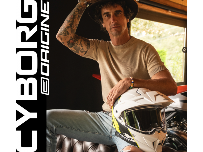 ORIGINE ADVENTURE CYBORG matt fluo orange titanium M helmet