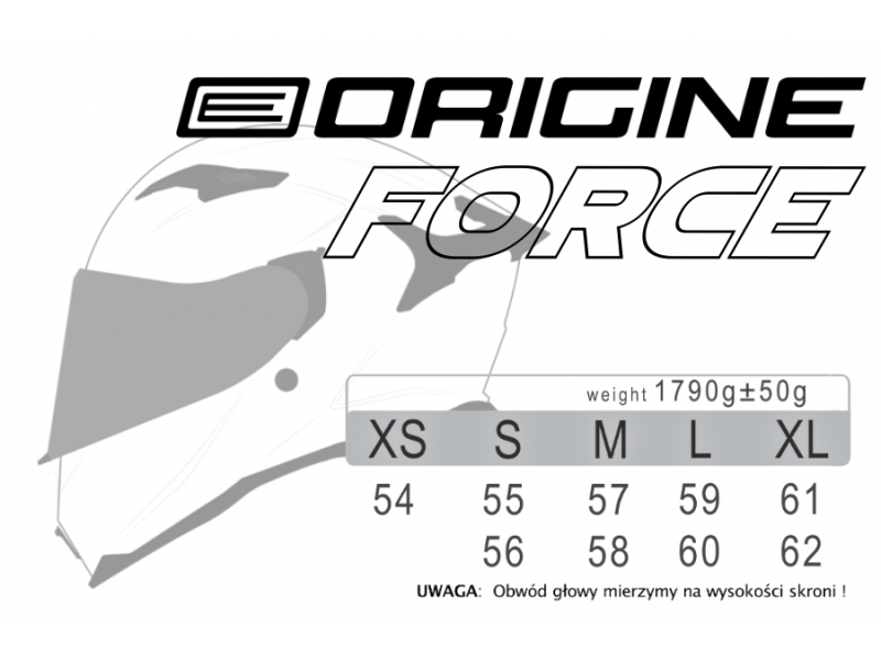 Helmet ORIGINE FORCE BUNKER matt grey black XL
