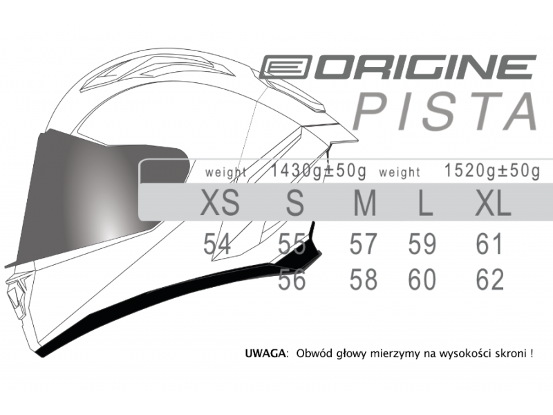 Kask ORIGINE PISTA ELEMENTARY matt red black M