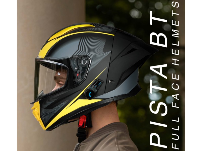 Kask ORIGINE PISTA ELEMENTARY + BT matt fluo yellow black M