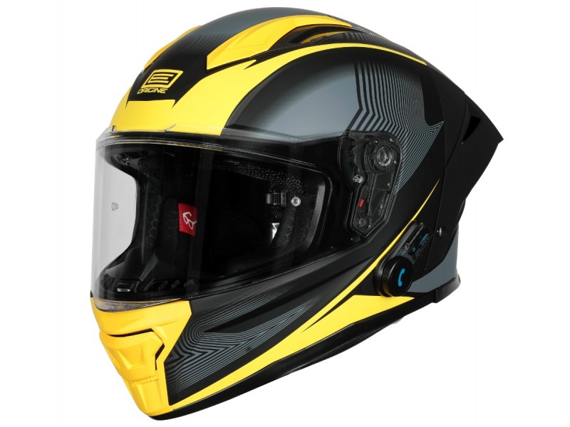 Kask ORIGINE PISTA ELEMENTARY + BT matt fluo yellow black M