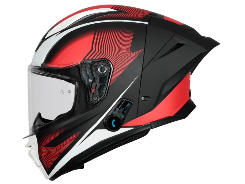 Kask ORIGINE PISTA ELEMENTARY + BT matt red black M Kask ORIGINE PISTA ELEMENTARY + BT matt red black M