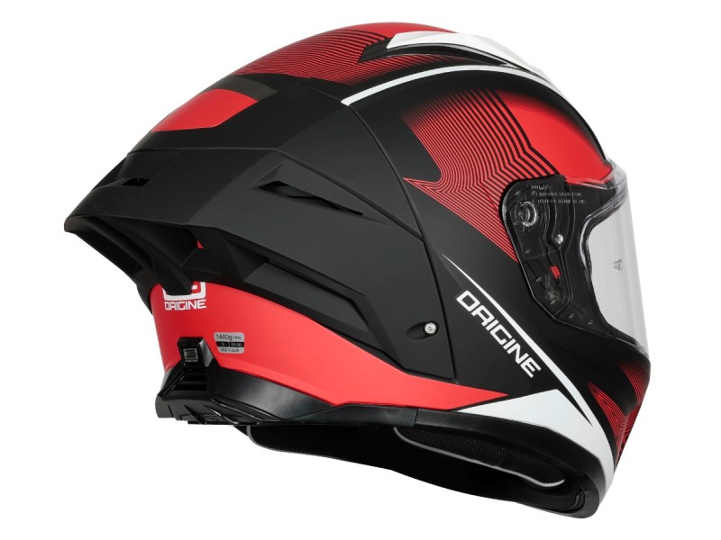 Kask ORIGINE PISTA ELEMENTARY + BT matt red black L