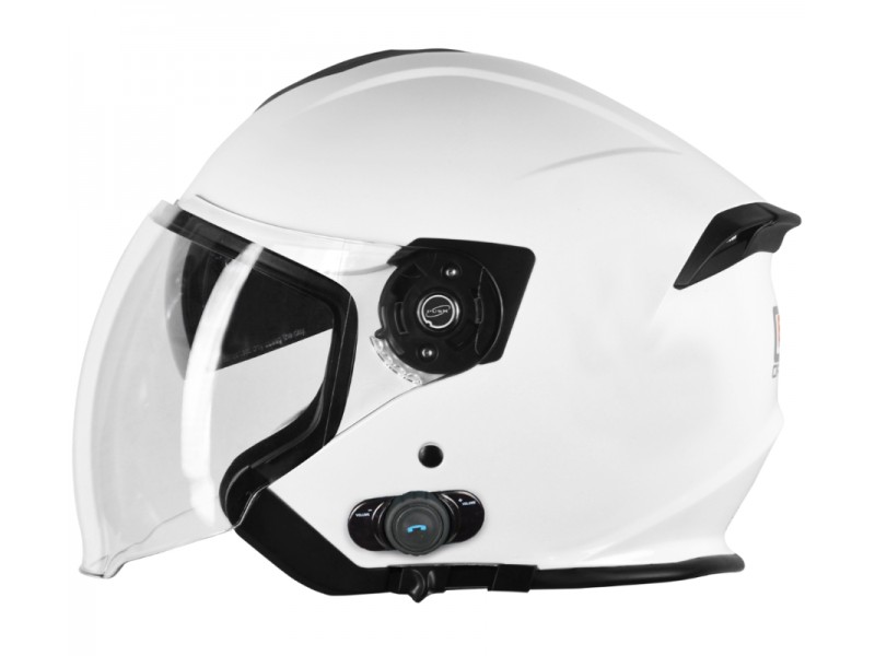 Helmet PALIO 2.0 + BT SOLID Gloss White L ORIGINE