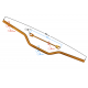 Handlebar universal naked cross 22mm gold