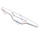 Handlebar universal naked cross 22mm silver