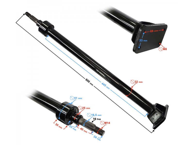 Steering column for Tactic 550