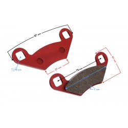 Rear brake pads for ATV
