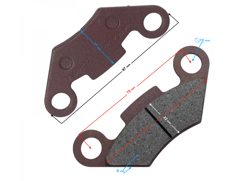 (WHOLESALE) Brake pads rear ATV Raze 200