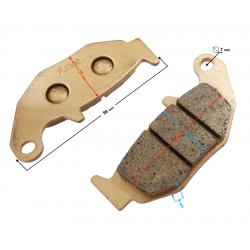 (WHOLESALE) Brake pads rear Naked 50/125