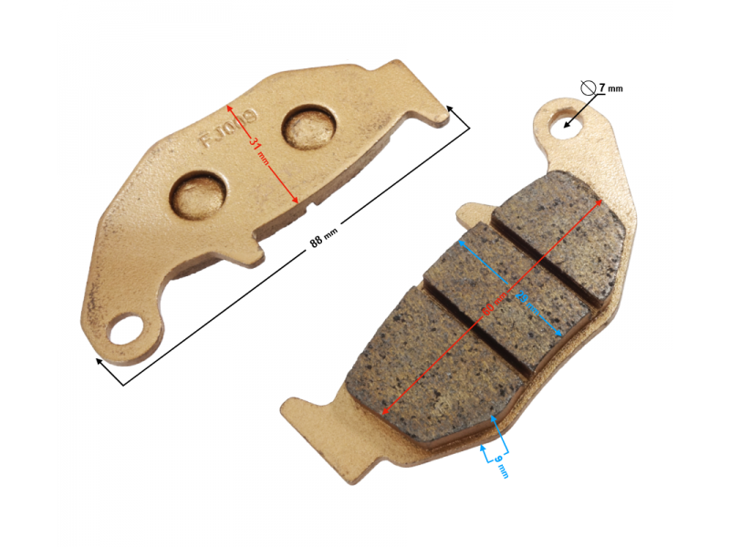 (WHOLESALE) Brake pads rear Naked 50/125