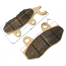 (WHOLESALE) Brake Pads Left Front HISUN Tactic 550 (115000441110000)