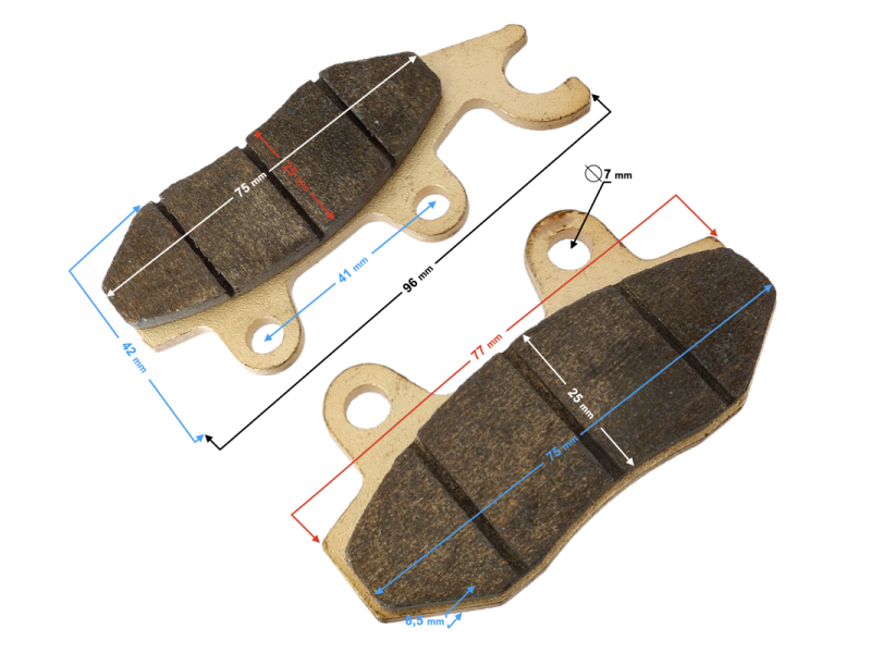 (WHOLESALE) Brake Pads Left Front HISUN Tactic 550 (115000441110000)