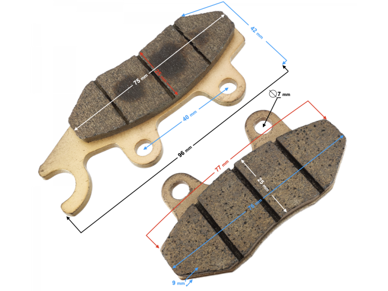 (WHOLESALE) Brake Pads Right Front HISUN Tactic 550 (P115000441110000)