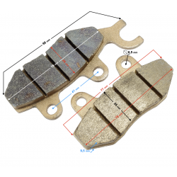 Rear brake pads Sector E1 Rear brake pads Sector E1