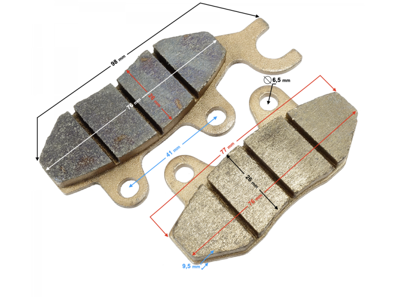 Rear brake pads Sector E1