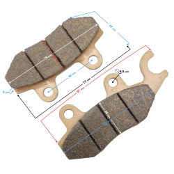 (WHOLESALE) Brake pads front left HISUN Sector 550 (P115000441110000)